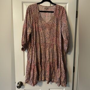 Wonderly Curvy Pink Floral Dress Size 1X